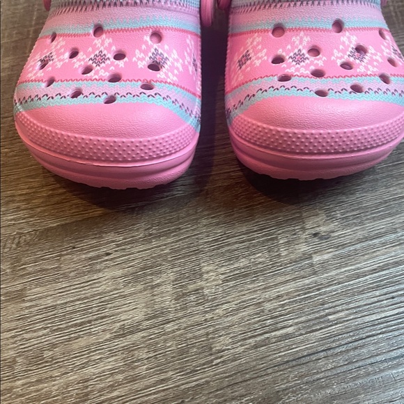 Crocs Kids' Classic Printed Lined Holiday Sweater Clogs Little Girls Size 5 - Picture 5 of 7